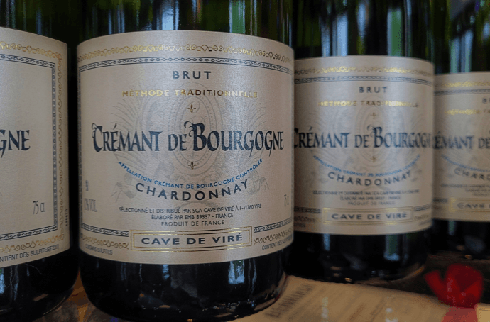 CREMANT DE BOURGOGNE VIRE CHARDONNAY BRUT labels
